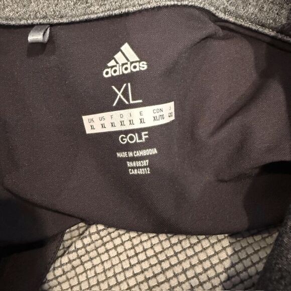 Adidas Golf Go-To Adapt 1/4 Zip Sweatshirt Black Charcoal Gray Men's XL - Picture 6 of 15